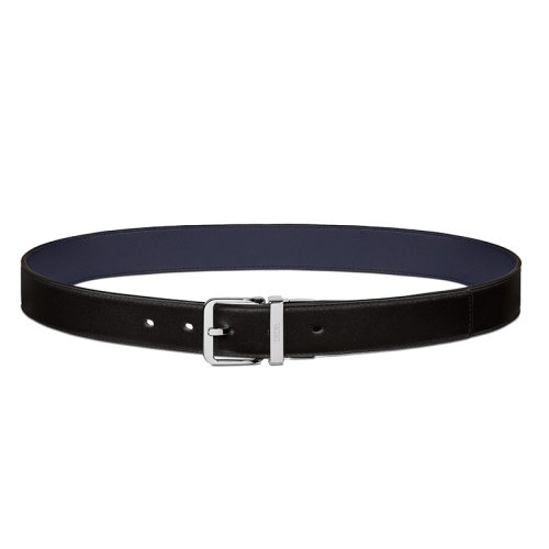 DIOR/迪奧新款 男士黑色和海軍藍色光滑小牛皮雙面腰帶30毫米4403PLXQU_H41Q