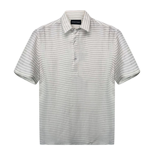 Emporio Armani/安普里奧阿瑪尼條紋男士短袖襯衫 R1CD5TR130C 018