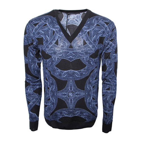 VERSACE/范思哲 男裝 服飾多色V領(lǐng)混紡 男士針織衫/毛衣