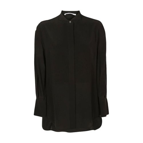 Givenchy/紀梵希  女裝 時尚簡約 冷淡風(fēng) 翻領(lǐng) 女士黑色長袖襯衫 BW60EW10JX-001  HKY0640