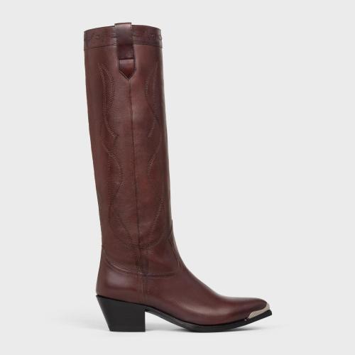  CELINE賽琳思琳 22年秋冬 女士 過膝靴 BOTTE HAUTE A_VEC POINTE MéTAL WESTERN BOOTS VEAU
