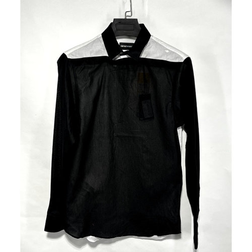 Emporio Armani/安普里奧阿瑪尼 黑白拼色男士長袖POLO衫