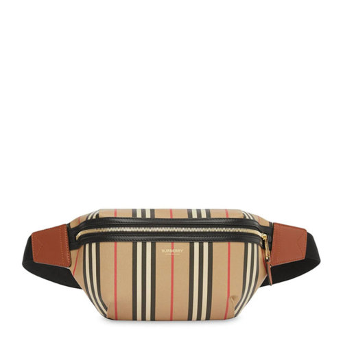BURBERRY/博柏利  Sonny - 標志性條紋環(huán)保帆布蘇尼腰包 帆布腰包 80268381