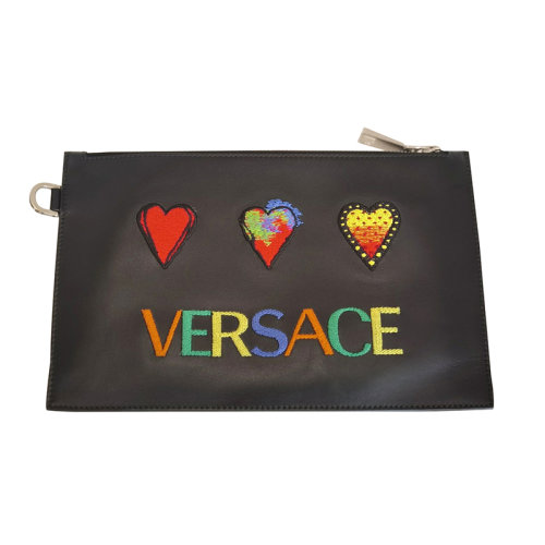 VERSACE/范思哲 牛皮心形圖案 手拿包 cb