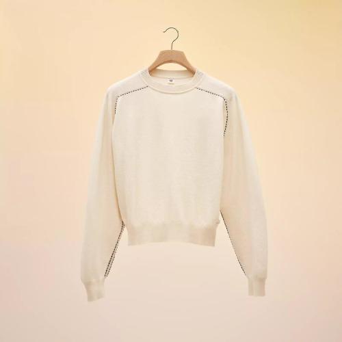  HERMES愛(ài)馬仕 22年秋冬 女士 長(zhǎng)袖襯衫 Pull manches longues Inspiration Sweat-shirt H2E260