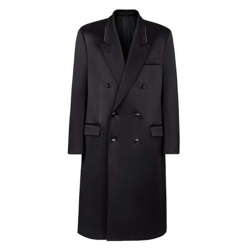 FENDI/芬迪 男士黑色緞面大衣FF0399AGYXF0QA1