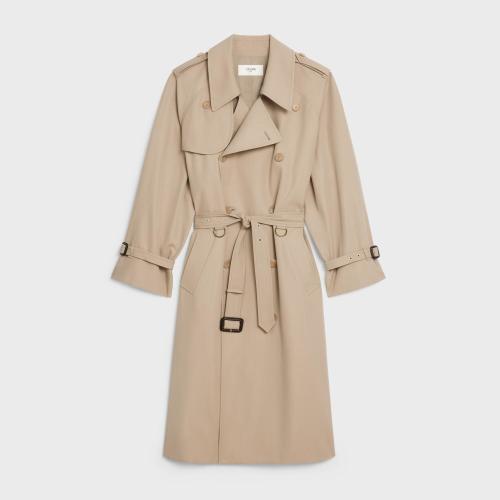  CELINE賽琳思琳 22年秋冬 女士 風(fēng)衣 TRENCH DORIAN GABARDINE COTON 2M986777S.01TC