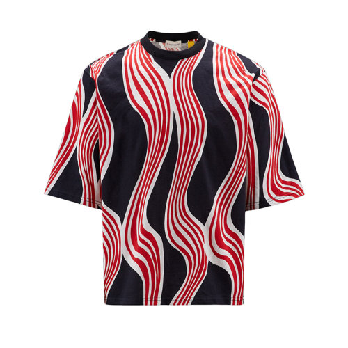 Moncler/蒙克萊 22年秋冬新款 JW Anderson系列 男女同款白色/紅色/黑色純棉印花短袖T恤H209E8C00003829JS999