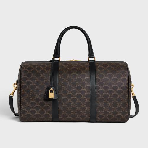  CELINE賽琳思琳 22年秋冬 男士 旅行包 標(biāo)志印花和牛皮革中號(hào)旅行包 190662CHI.38NO