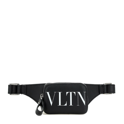 Valentino/華倫天奴  男包男黑色皮革時尚經(jīng)典斜挎包胸包腰包  VY2B0A10WJW 0NI