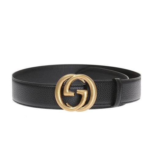 GUCCI/古馳 GG扣皮革腰帶（4cm）474347 CAO0T 1000