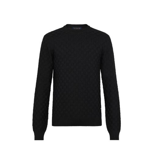  LV路易威登 22年秋冬 男士 針織衫 PULL DAMIER EMBLéMATIQUE a COL ROND 1A7XCE 1A7XCF 1A7X 預(yù)定商品2-8周發(fā)貨