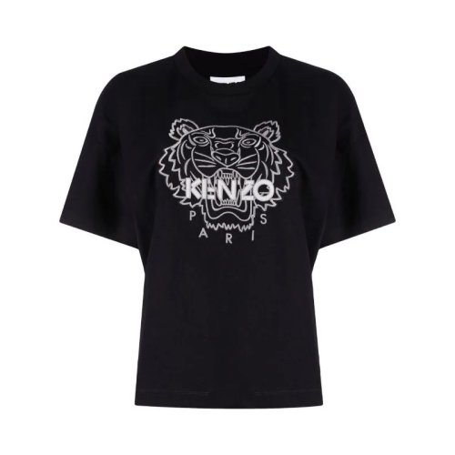  KENZO/高田賢三 女士黑色棉質(zhì)短袖T恤 FB62TS6404YH-99 PLFSX