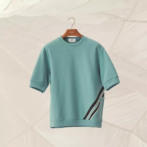  HERMES愛(ài)馬仕 22年秋冬 男士 短袖T恤 T-shirt ??Run H?? H257640HA64ME