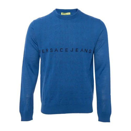  VERSACE JEANS COUTURE 男士藍色時尚休閑針織衫/毛衣 B5GMA814 6652 225 PLFSX