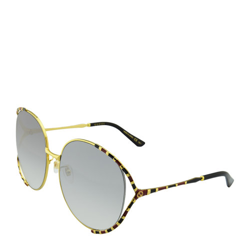 GUCCI/古馳 倪妮 明星同款 優(yōu)雅 摩登 琺瑯 蛇紋 奢華 男女款 太陽(yáng)鏡 大框 顯臉小 漸變色鏡片 墨鏡 眼鏡 GG0595S 59/64mm GUCCI 古馳