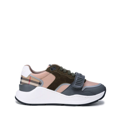 BURBERRY/博柏利【22春夏新款】男款織物配皮系帶休閑運(yùn)動(dòng)鞋 80452921