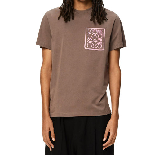 LOEWE/羅意威 22年秋冬新款 男士松石綠色純棉Anagram Logo假口袋T恤H526Y22X25-1470