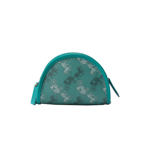 COACH/蔻馳 女包  女士馬車圖案印花旋鎖翻蓋單肩包斜挎包mini 2894綠色