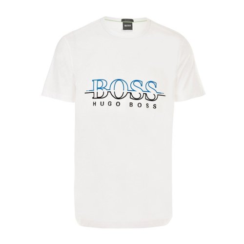 HUGO BOSS/雨果波士  男裝 服飾  棉質(zhì)BOSS徽標時尚休閑圓領男士短袖T恤
