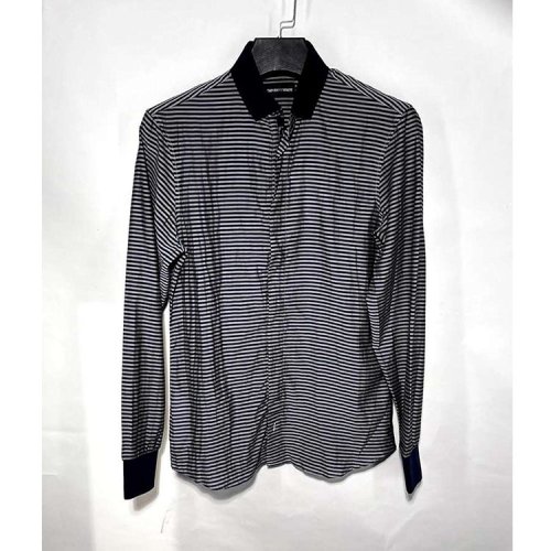 Emporio Armani/安普里奧阿瑪尼  灰藍(lán)條紋男士長(zhǎng)袖上衣
