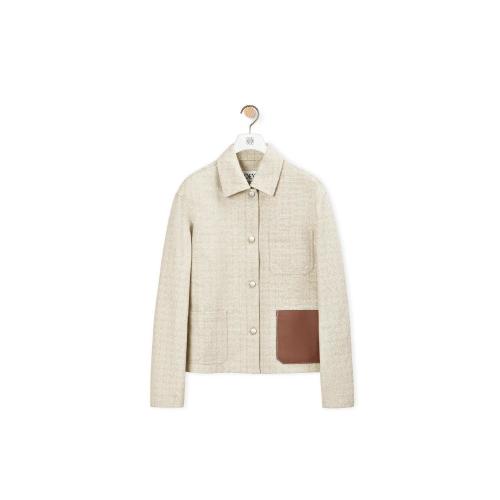  LOEWE羅意威 22年秋冬 女士 夾克 Anagram jacquard button jacket in cotton S359330XCV-2453 預(yù)定商品1-3周發(fā)貨