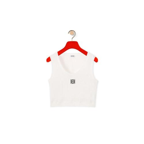  LOEWE羅意威 22年秋冬 女士 背心 Cropped Anagram tank top in cotton S540Y07XAG-2091