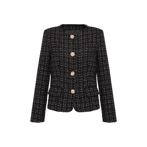 GeleiStory/GeleiStory秋冬新款小香風(fēng)外套女粗花呢名媛百搭洋氣短上衣女裝＞女士西裝＞女士西服