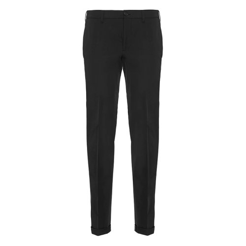 PRADA/普拉達(dá)  男士黑色直筒版輕質(zhì)彈力尼龍長褲SPE12_1KJW_F0002_S_211