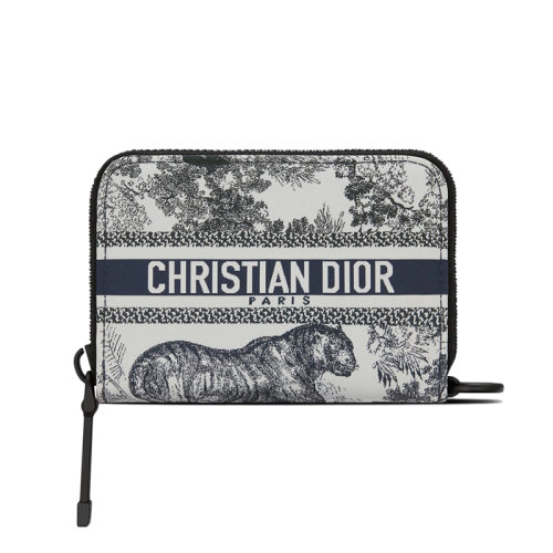 DIOR/迪奧 DIORTRAVEL系列 藍(lán)色Toile de Jouy圖案技術(shù)面料多功能拉鏈?zhǔn)帜冒黃5494SNTJ_M808