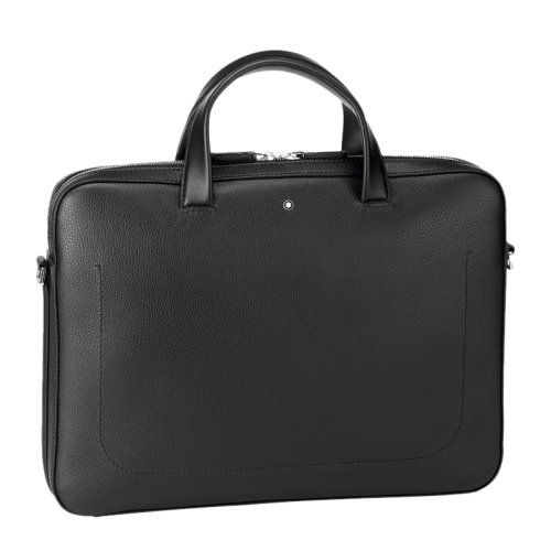 Mont Blanc/萬(wàn)寶龍男士黑色皮革商務(wù)休閑手提包公文包男包 126230