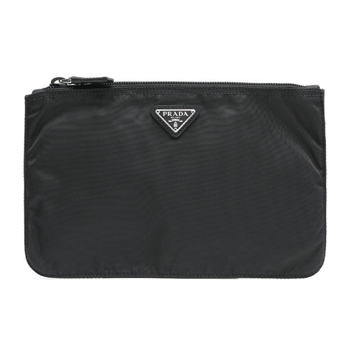 PRADA/普拉達(dá)三角徽標(biāo)織物女士手包手拿包1NB400067