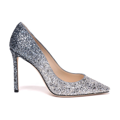 Jimmy Choo/周仰杰 女士漸變閃光面料高跟鞋 ROMY 100 BRE