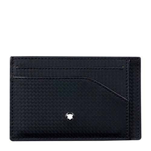 MontBlanc/萬寶龍 男士黑色皮革錢夾錢包卡包卡片夾男包 123956