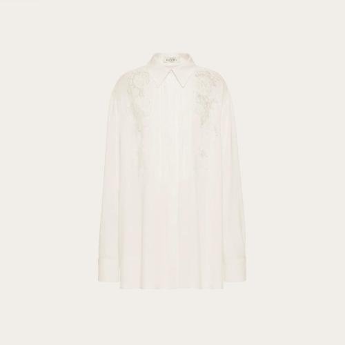  VALENTINO華倫天奴 22年春夏 女士 長袖襯衫 CHEMISIER EN GEORGETTE VB0AB2F21MHA03 預(yù)定商品1-3周發(fā)貨