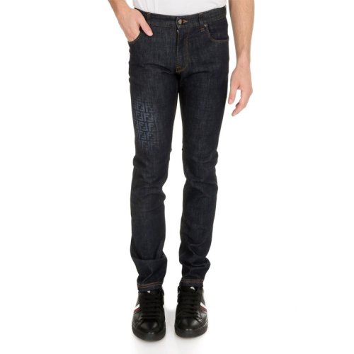  FENDI/芬迪 男士深藍色棉質(zhì)牛仔褲 FLP201 AAHP F0QG0 PLFSX