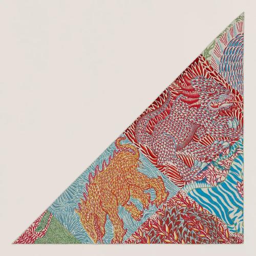  HERMES愛馬仕 22年秋冬 女士 披肩 Triangle geant Sweet Dreams H363281S 11