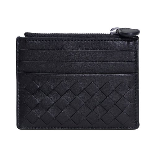  Bottega Veneta/葆蝶家 男女同款黑色羊皮革零錢包 367004 V001N 1000 PLSX