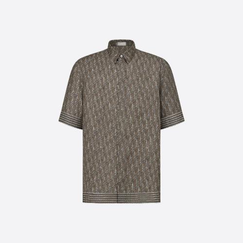  DIOR迪奧 22年秋冬 男士 短袖襯衫 Chemise a manches courtes Dior Oblique 193C54_5650_C780