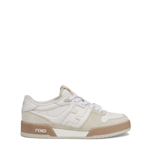 FENDI/芬迪      MATCH系列 女士白色/米色小牛皮絨面配皮運(yùn)動(dòng)鞋8E8252AHH2F1FHS