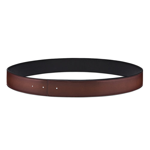 DIOR/迪奧新款 男士棕色和黑色拋光牛皮革雙面腰帶35毫米（腰帶扣另行下單）4800ZZYMT_H24E