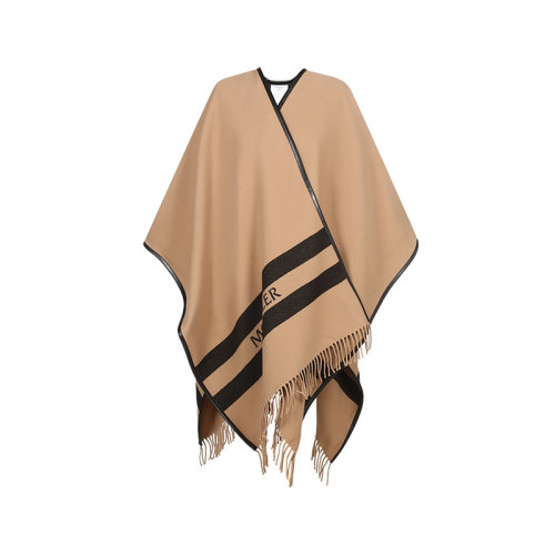 Moncler/蒙克萊 女士羊毛斗篷披肩LOGO圖案 3G00004 0P58E