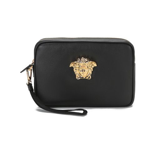 VERSACE/范思哲  男士小號皮革LA MEDUSA手拿包 DP88507 DVT8ME