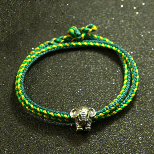 GJY/古金玥【四不象】不妥協(xié)八股本命年祈福足銀小象手繩情人節(jié)禮物包郵