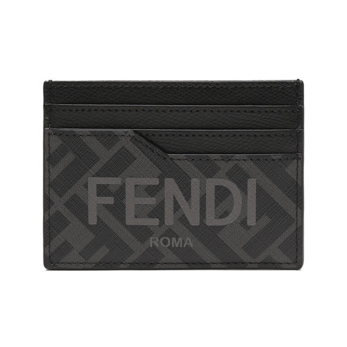 FENDI/芬迪【22秋冬新款】男士涂層面料配皮卡包卡夾LOGO老花圖案 7M0333 AJJ5