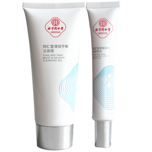 TRT/同仁堂 祛痘套裝 清潤控油平衡套裝 清爽控油祛痘收縮毛孔去痘印淡痘坑控油補(bǔ)水油性皮膚護(hù)膚化妝品 祛痘控油兩件套潔面+清痘凝膠