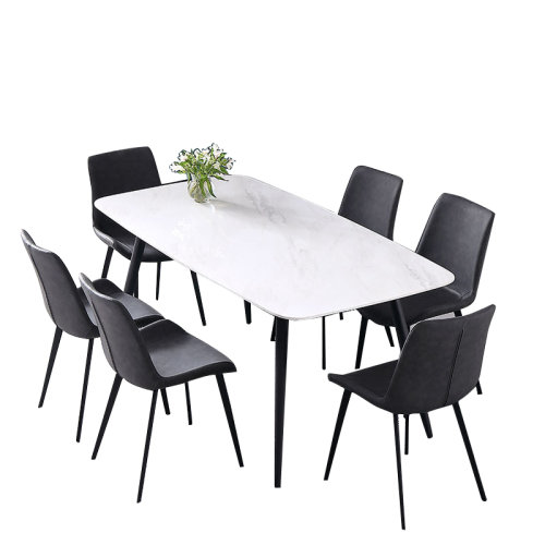 GeleiStory/GeleiStory  大理石餐桌后現(xiàn)代簡約長方形餐桌輕奢大小戶型家用餐桌椅組合   家具家裝＞餐廳家具＞餐桌