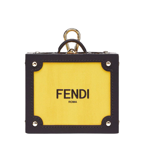FENDI/芬迪 20  男士黃色小牛皮Fendi Roma印花方形珠寶包7AS030AGLSF1F1G