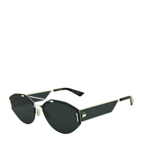 DIOR/迪奧 個(gè)性 復(fù)古 多邊形 銀色 合金 全框 男女款 太陽鏡 黑灰色鏡片 加寬鏡腿 墨鏡 眼鏡 DIOR0233S 62mm DIOR 迪奧