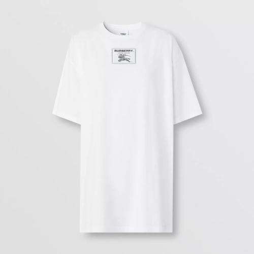  BURBERRY 22年秋冬 女士 Prorsum 標(biāo)簽棉質(zhì) T 恤衫 80634761